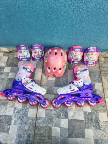 Patins Com Kit De Proteção My Little Pony - By Kids -37-40