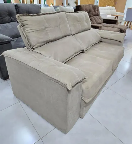 ? * - SOFÁ BESTHOUSE ALASCA*? - Assento retrátil com espuma D28, molas e percintas 