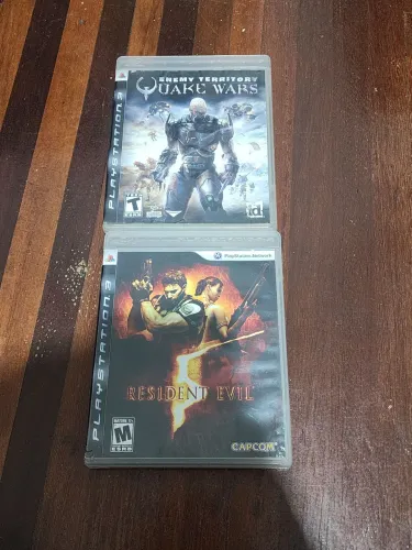 Jogos ps3 Quake Wars e resident evil 5 (com dois manuais)