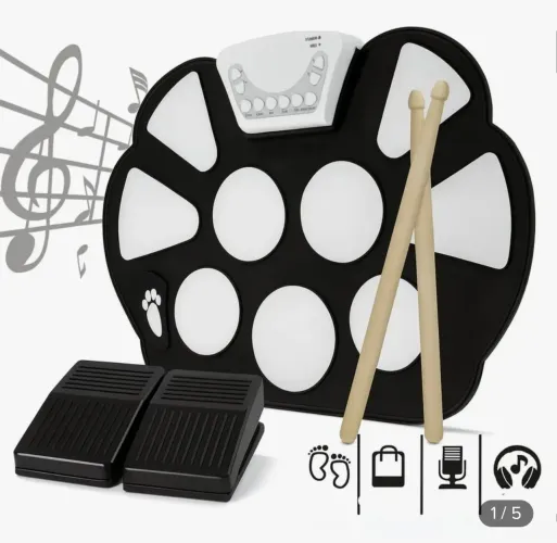 bateria eletrônica de silicone