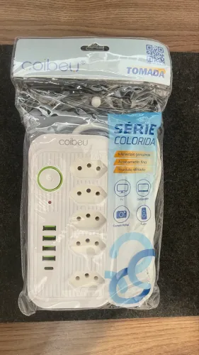 Tomada Extensão Com Usb E Usb C Cor Branco