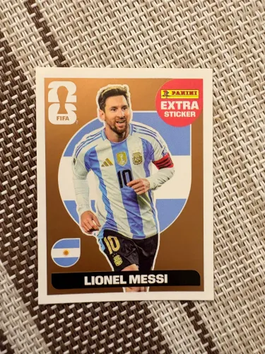 250 figurinha de bronze messi