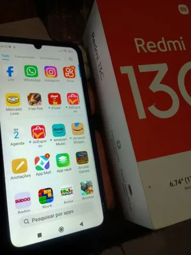 Redmi 13 c 256 gb 8 de ram só vai ele caixa e capa