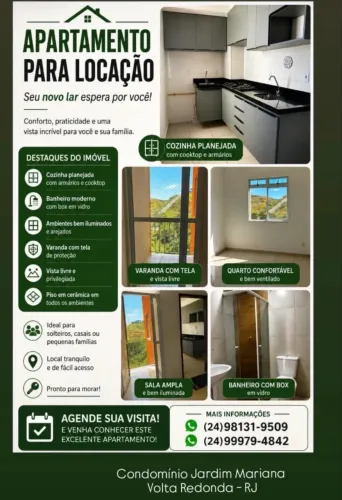 Alugo apartamento - Condomínio Jd. Mariana - Rodovia do Contorno