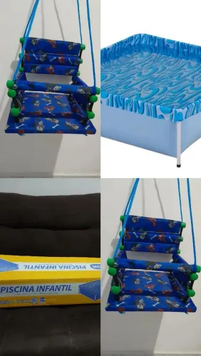 Kit Piscina e balanço infantil