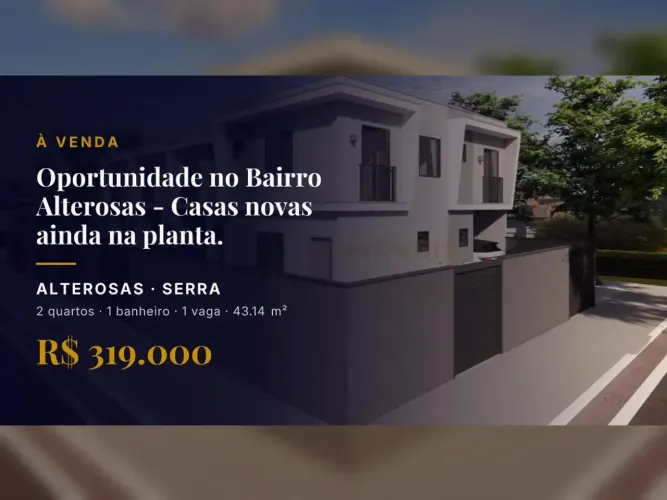 Alterosas: Últimas unidades de casas novas, não perca essa chance!