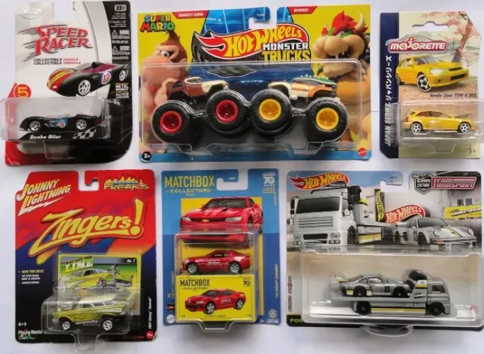hot wheels super lote matchbox super mario porsche johnny lightning majorette speed racer
