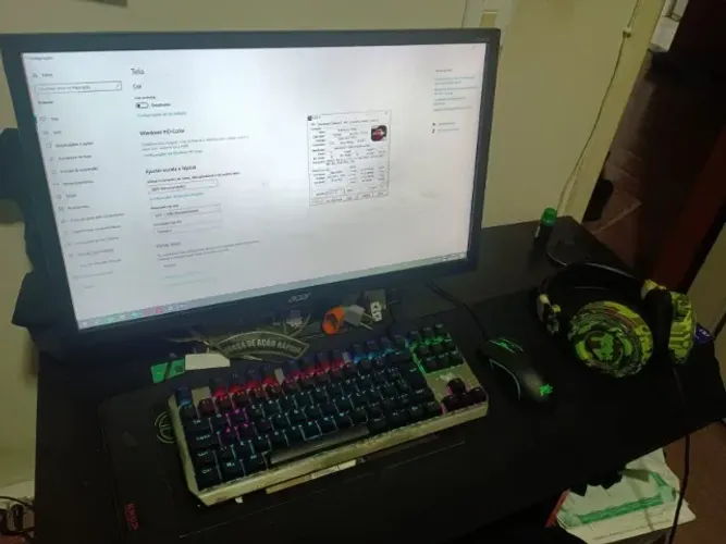 PC COMPLETO MONITOR HD, TECLADO/MOUSE GAMER, RYZEN 5 5600, RX 6400 4GB, 16GB RAM, SSD480GB
