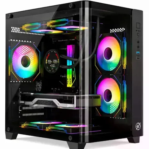 Gabinete Gamer Kalkan Midgard Curve *Sem Fan Led* - Micro-ATX e Mini-ITX - WZetta