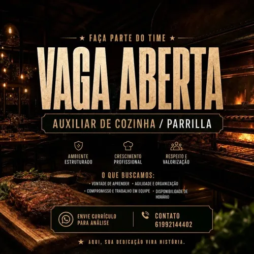Vaga para Aux de Cozinha / Parrilla