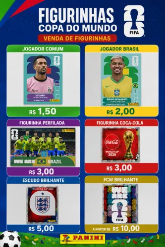 Figurinhas Avulsas copa do mundo 2026