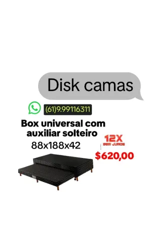 Cama box universal com auxiliar