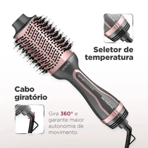 Escova Secadora Rose Keratin ES-11 Mondial