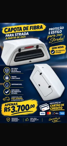 Capota. De fibra reforçada  p strada 