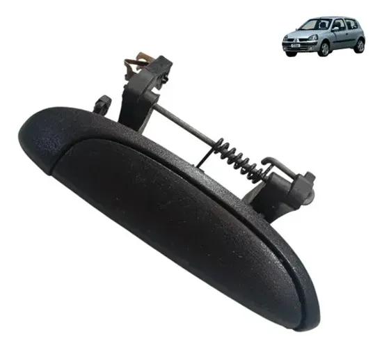 Macaneta Direita Externa Renault Clio Scenic Logan 1997 2014 Preto Dianteira/traseira
