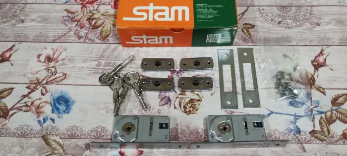 Fechadura Auxiliar Segurança com Chave Tetra Stam Com 4 Chaves<br>