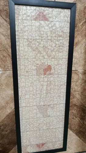 Quadro com moldura - Quebra cabeça mapa do maroto Harry Potter (brilha no escuro)