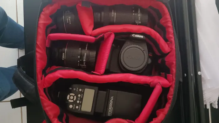 Canon EOS Rebel T7 + Lente 18-55mm + Lente 55-250mm + 2 Baterias + Bolsa