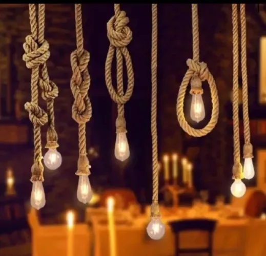 Luminária de teto rustica retro