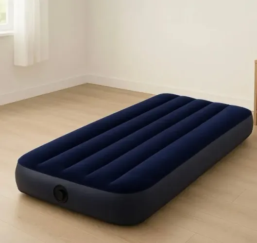 colchão inflável intex solteiro azul