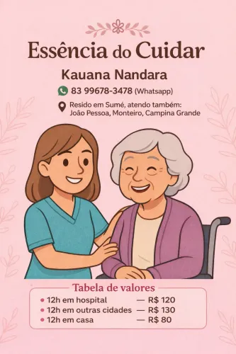 ofereço serviço de cuidadora de idosos