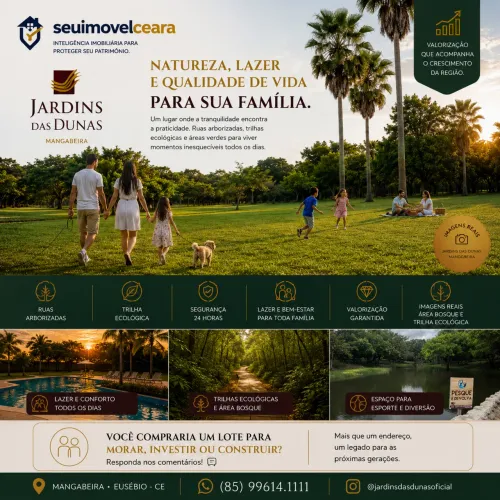 Construa sua casa em um dos melhores condomínios do Eusébio | Jardins das Dunas | CE010