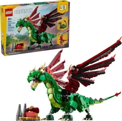LEGO 31161 Creator Dragão Medieval 3 em 1 com 715 peças