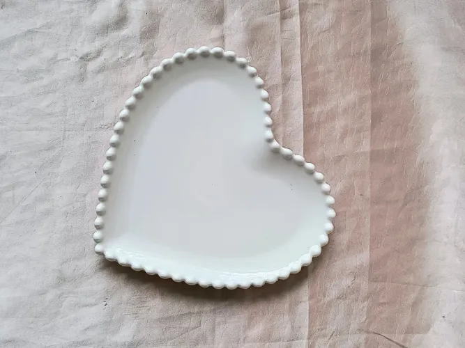prato coração em porcelana lindo decoração vintage colecionador cozinha cute fofo