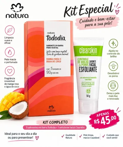 KIT SABONETE CORPORAL + SABONETE FACIAL