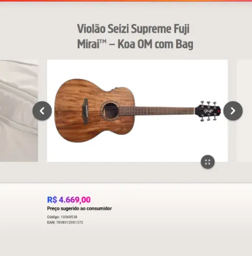 Violão Seizi Supreme Fuji Mirai