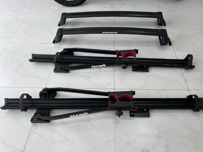 Par de Transbike EQMAX + Rack de Teto Alumínio