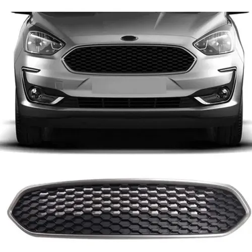 Grade Radiador Colmeia C/ Moldura Cinza Ka Hatch 2019 A 2021