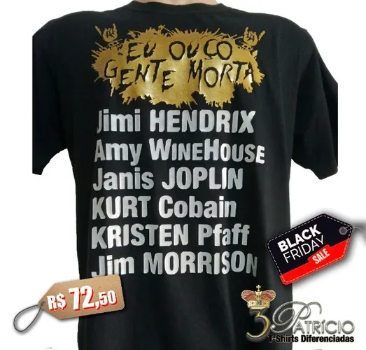 Camiseta Club27 100% Algodão Premium Preta Lisa G