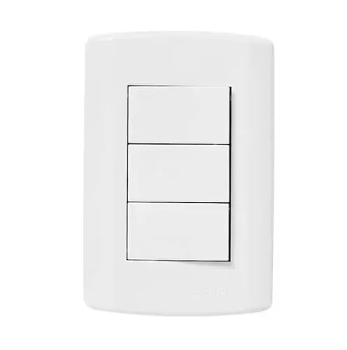 Interruptor 3 teclas simples 10A - Pluzie