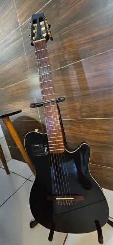 Violão maciço flat nylon elétrico 
