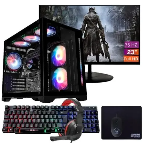 Promoção PC Gamer Novo completo Gabinete Aquário i5 1 ano de garantia