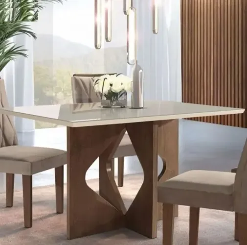 Mesa Milao 120x90 Chocolate.Off White Frete Grátis - Até 12x S/ Juros 