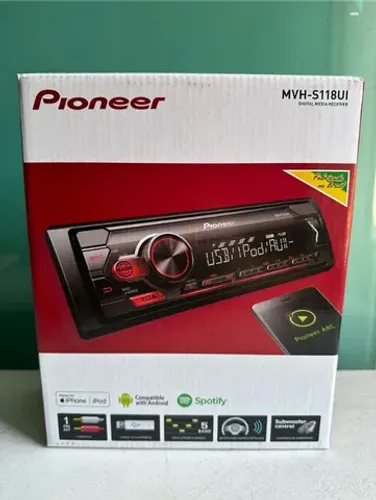 Auto radio Pioneer MVH 118UI Lancamento 2019 Usb Controle Novo 1 ano garantia Entregamos