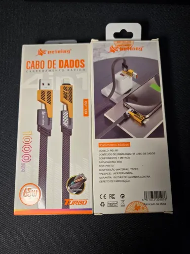 Cabo de dados para Celular Peining Turbo 65W - 1 metro