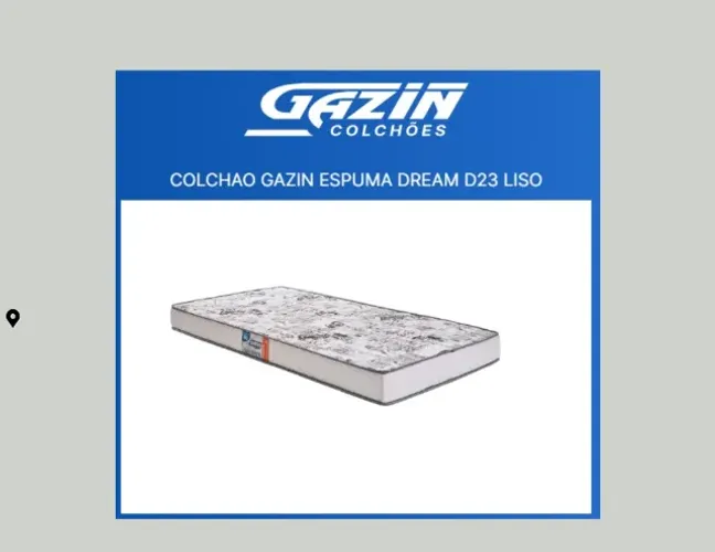 Colchão Gazin Espuma Dream D23 Liso - Casal - No PIX R$399, Cartão R$439,00
