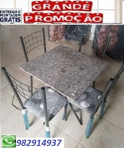 Grande Oferta do Mês!!Conjunto de Mesa 4 Cadeiras Apenas 699,00,Aproveite!!