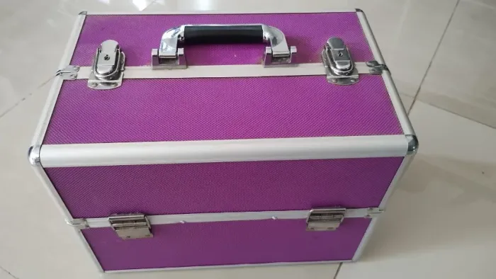 Maleta de maquiagem rosa