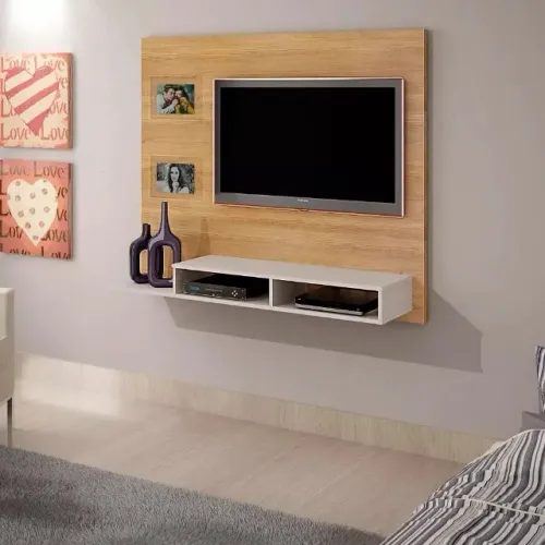 Painel Home Hades Valdemoveis Cinamomo/Off White - Entrega Rápida!