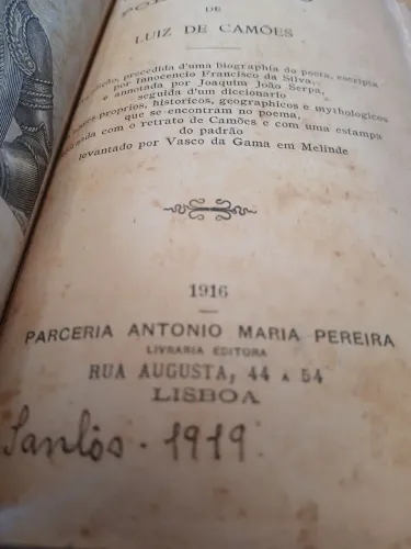 Raro livro de 1916 original edição Portuguesa!