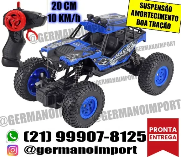 Carrinho Controle Remoto Azul 20cm ? 10km/h ? Novo ? Pronta Entrega