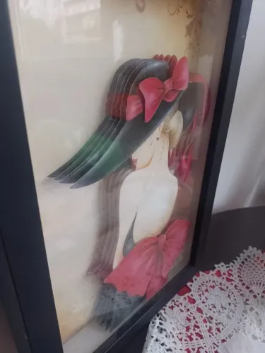 Quadro Arte colagem tam 34x24cm