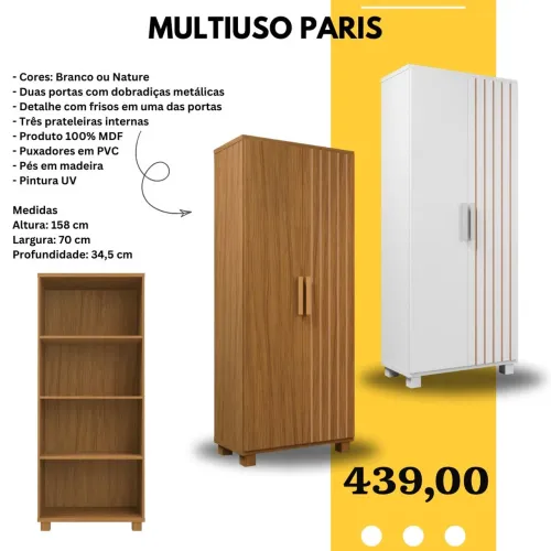 Multi uso sapateira Paris 70CM - ENTREGA HOJE !!! 