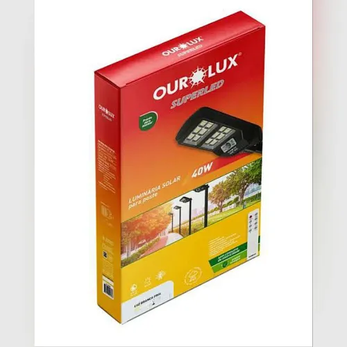 Luminária Solar para Poste 40W Superled OurLux(Honestidade e Qualidade é na JK )