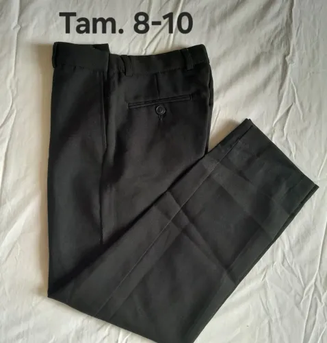 Calça social infantil preta tam. 8-10