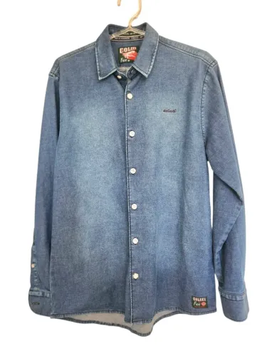 Camisa Jeans Infantil Colcci Fun (linha Teen) Seminova